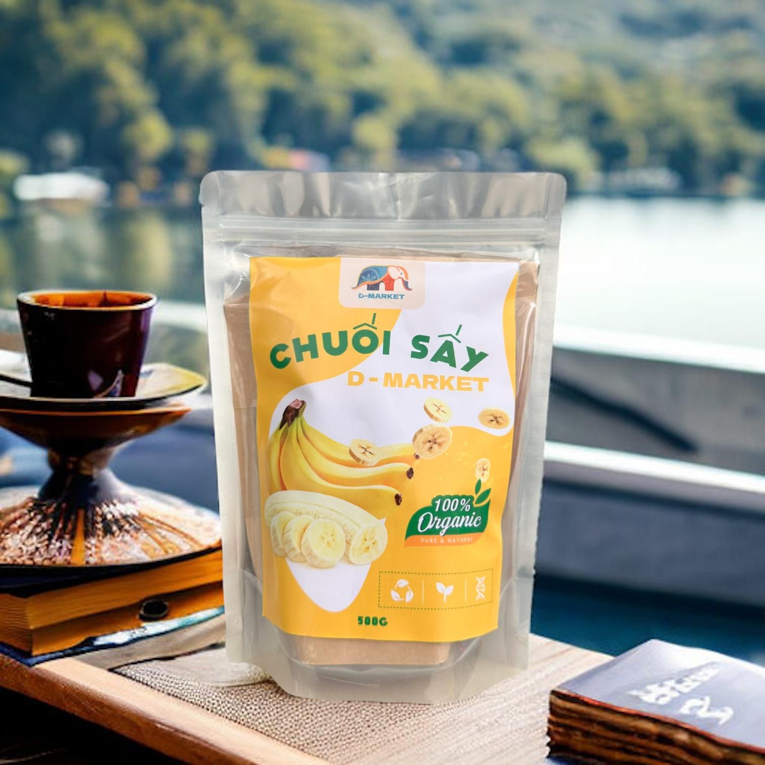  Chuối sấy D-MARKET - túi 500g 