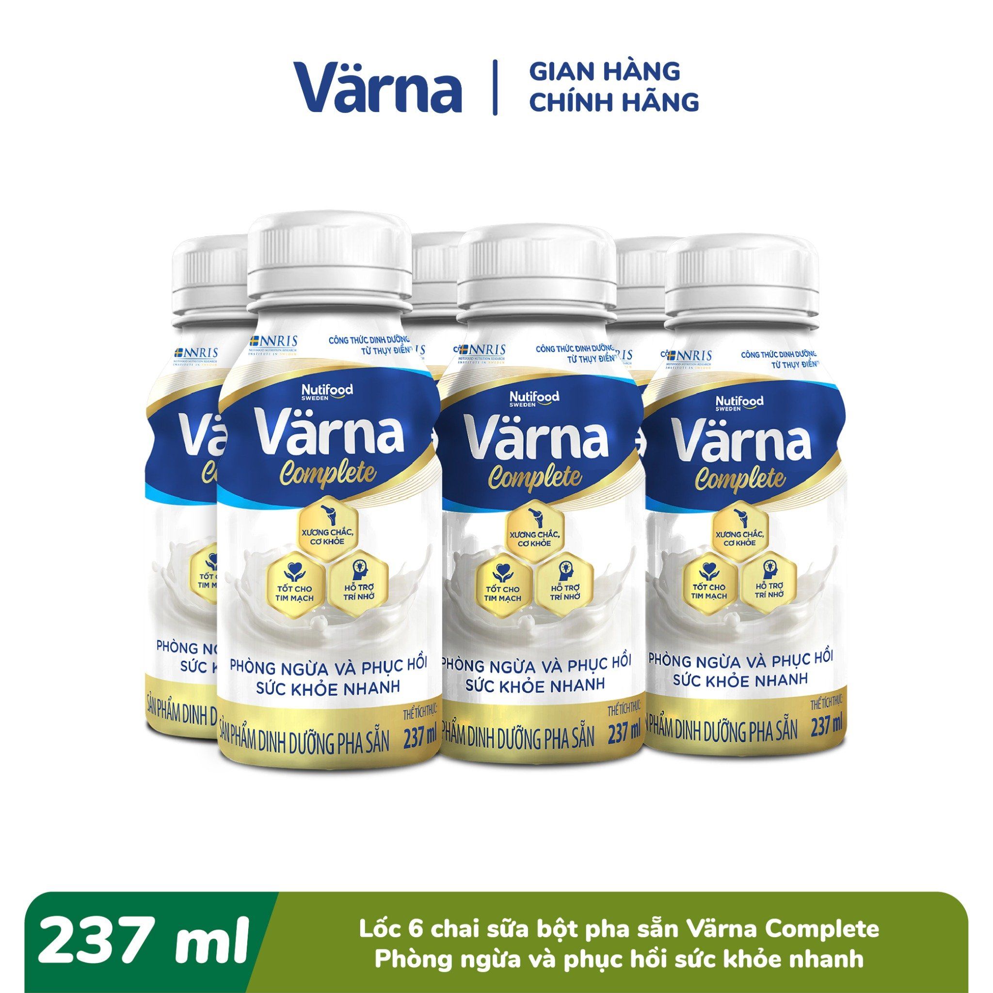 Sữa Bột Pha sẵn Varna Complete chai 237ml