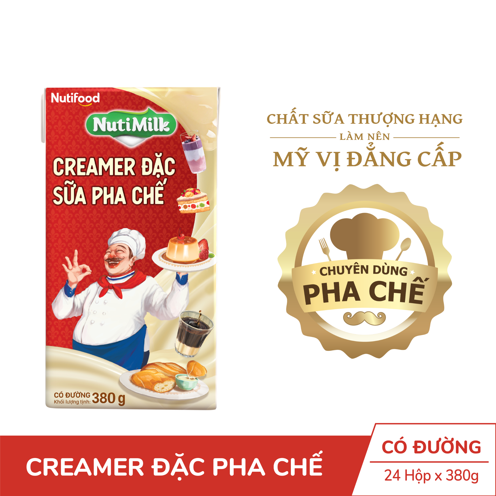 Creamer đặc sữa pha chế NutiMilk Hộp 380g