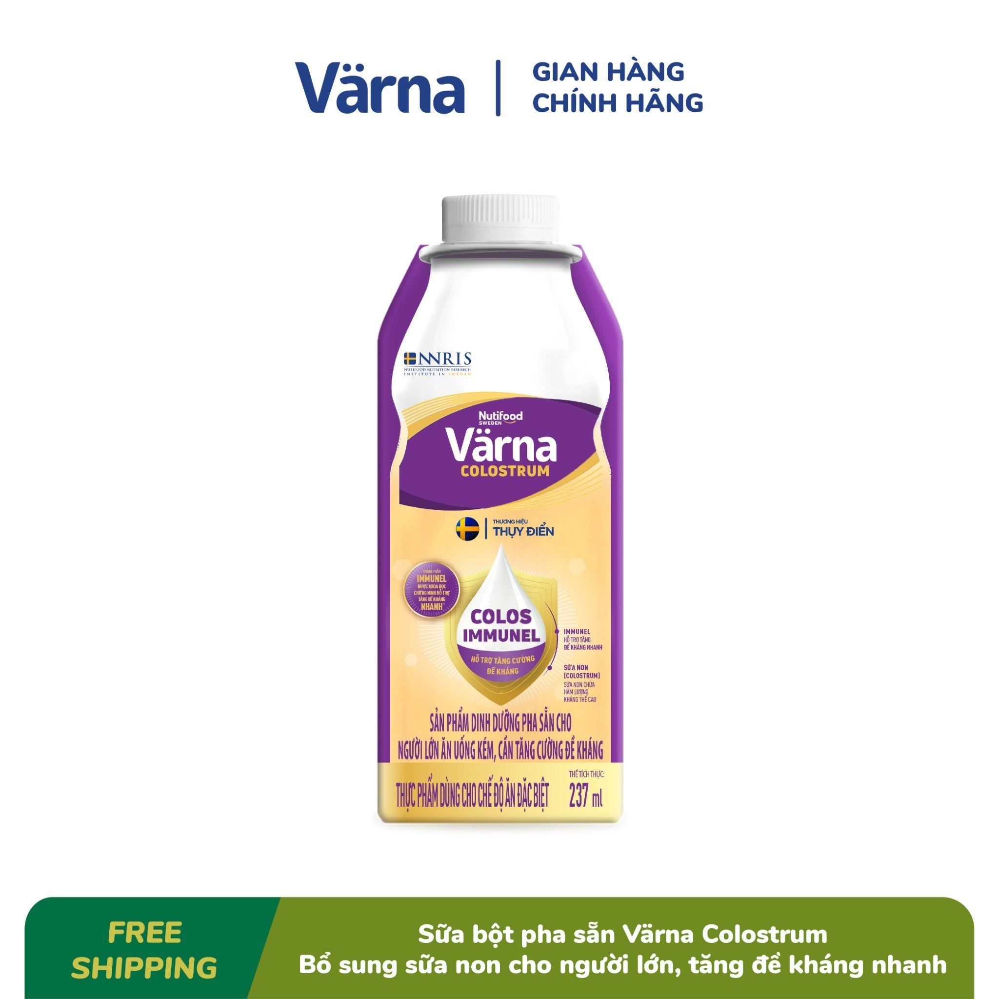 Sữa Bột Pha sẵn Varna Colostrum 237ml (Hộp giấy)