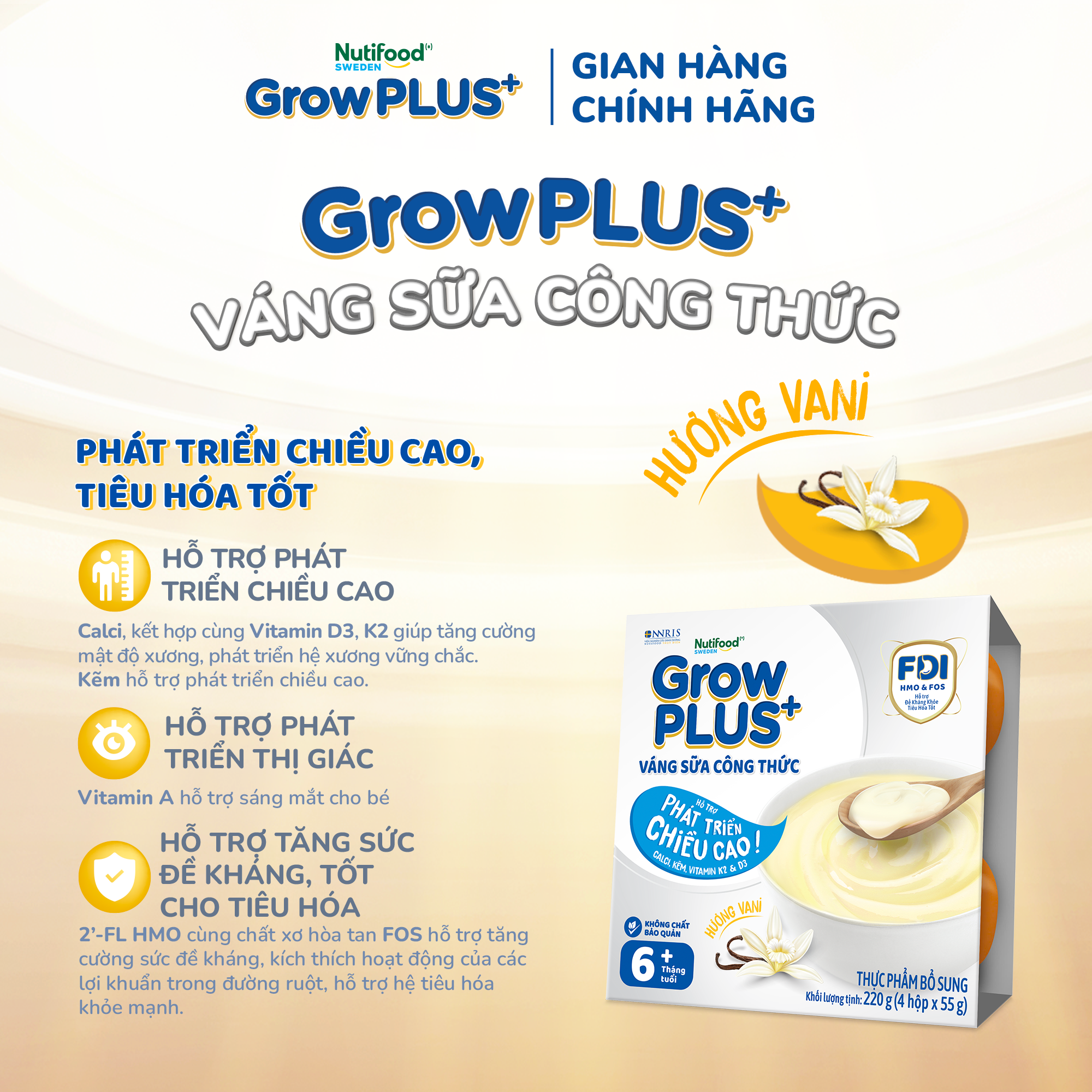 Váng Sữa GrowPLUS+ CT VANI (BẠC H55GX48