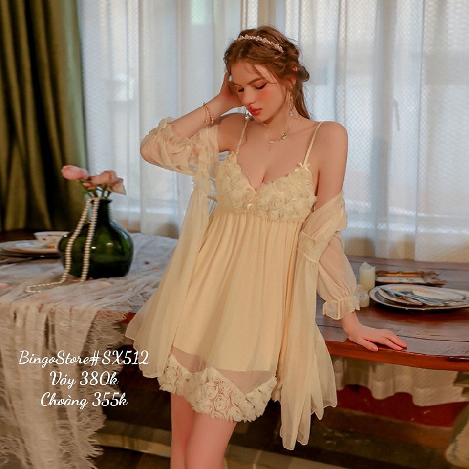  Sleepwear hoa hồng cao cấp SX512 