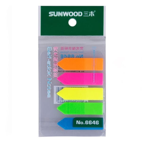  Giấy nhắn 5 màu nhựa Sunwood 