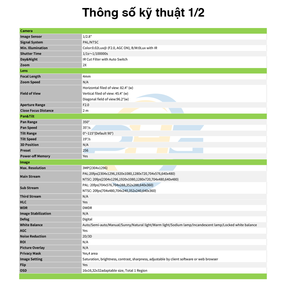  Camera TIANDY Lite Series TC-H332N | Không dây | IP WIFI | 3 MP | Trong nhà 