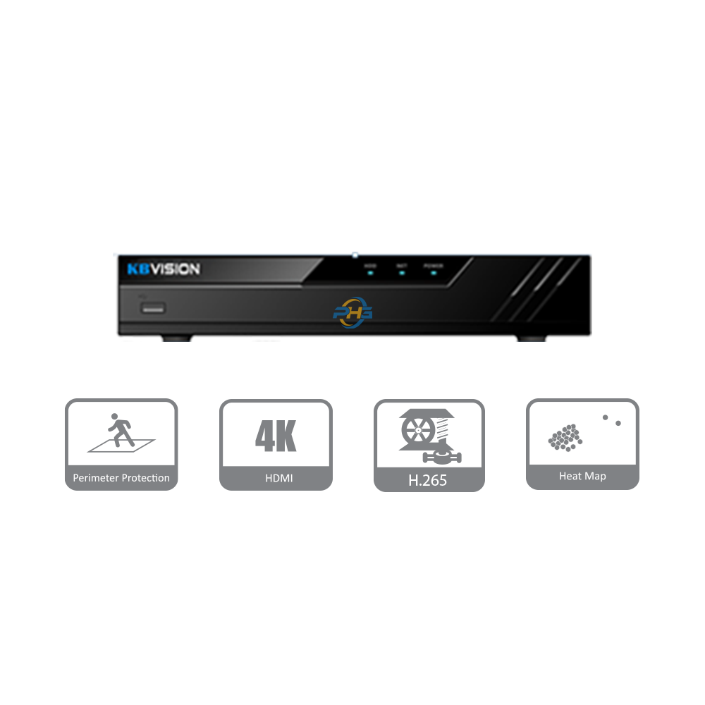  Đầu ghi hình KBVISION KX-A8124N2 | 4 kênh IP | NVR 