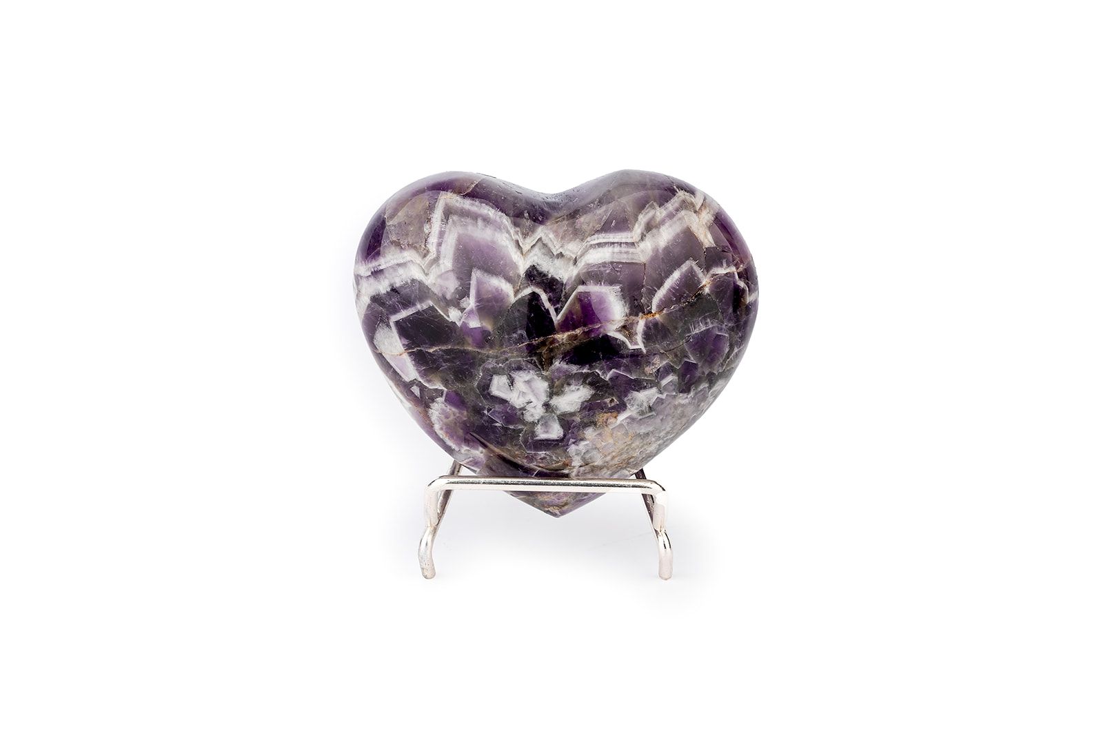 Trái Tim Thạch Anh Tím Hoa - Pattern Amethyst Heart