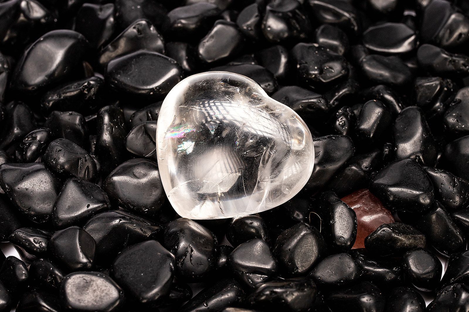 Tim Thạch Anh Trắng - Clear Quartz Heart