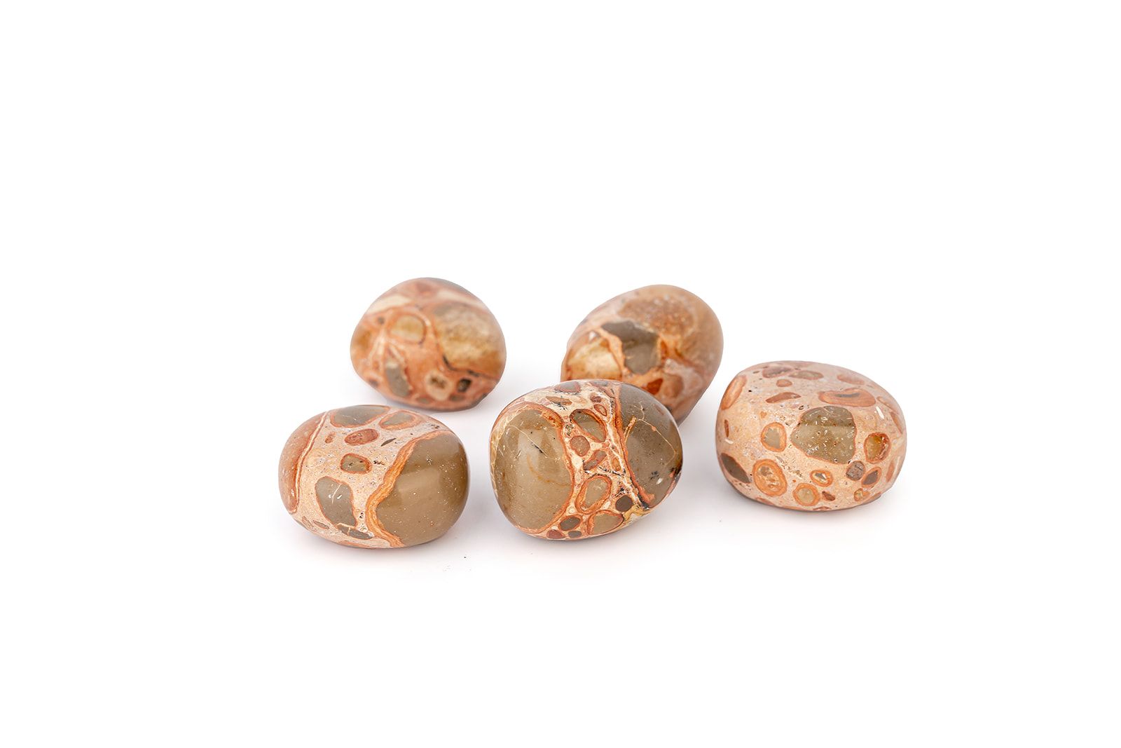 Sỏi Jasper Báo Hoa - Leopard Skin Jasper Tumble
