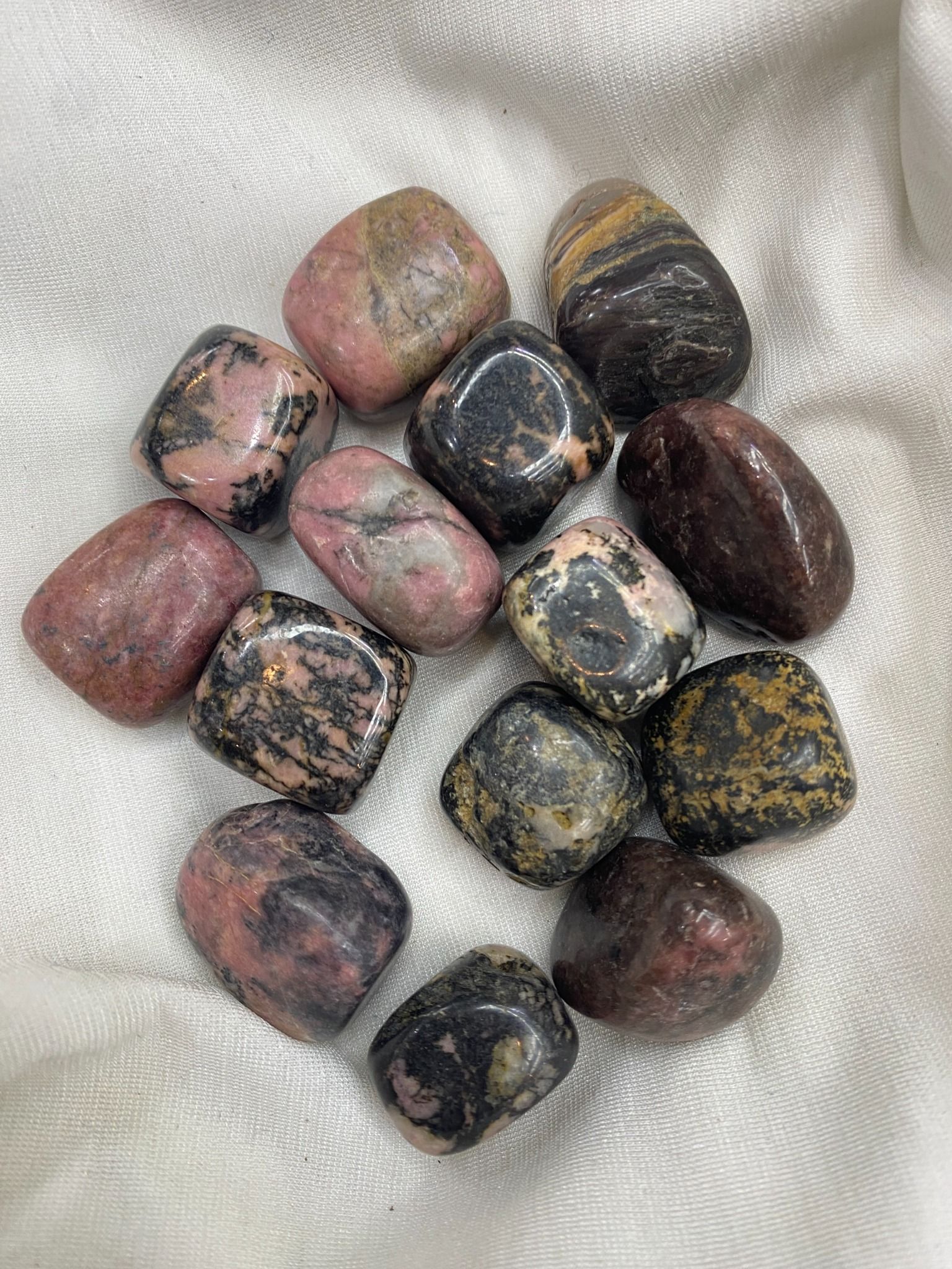Sỏi Tường Vi - Rhodonite Tumble