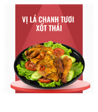  Gà Nướng vị Lá Chanh Tươi Xốt Thái 