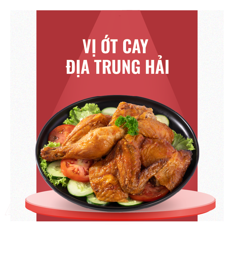  Gà Nướng Vị Ớt Cay Địa Trung Hải 