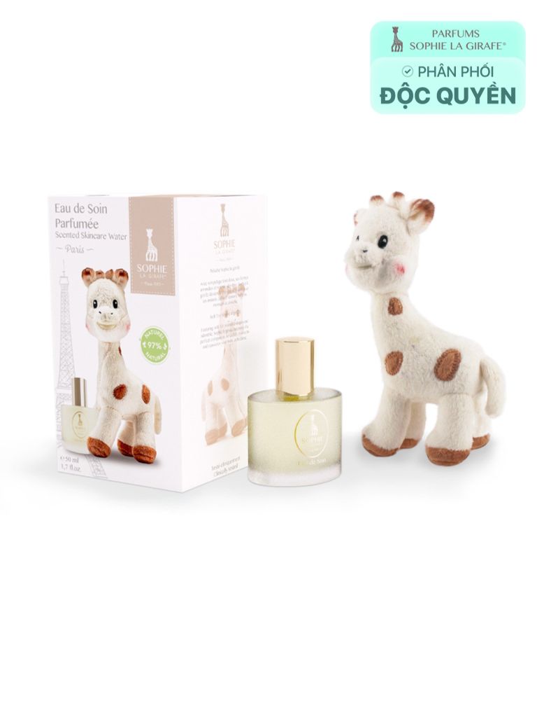 Bộ Nước Hoa Cho Bé từ 0 tháng tuổi & Hươu Cao Cổ Sophie la Girafe Eau de Soin 50ml