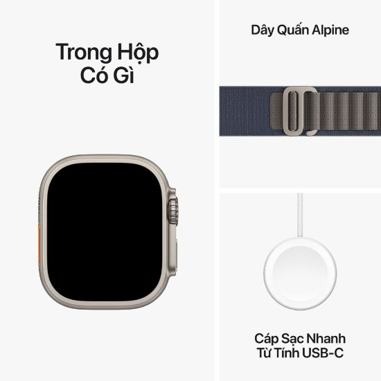 Apple Watch Ultra 2 LTE 49mm Titan Dây Alpine Loop - Chính hãng VN/A