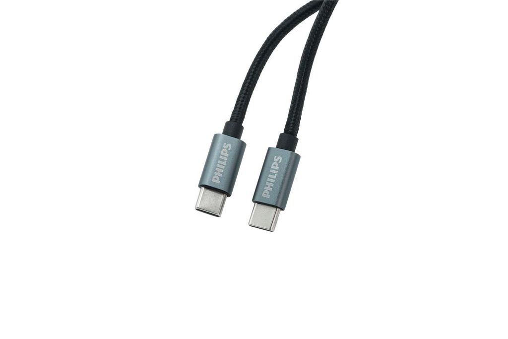 Cáp sạc Philips DLC5533 Type C to Type C, 1M (USB2.0) MAX60W