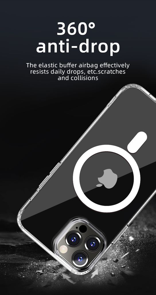 Ốp Lưng Magsafe iPhone 14 Pro Max Tempered Glass Transparent Nguyên Liệu Đức (Droptest 1.8m)