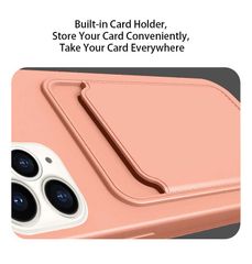 Ốp Lưng Mipow iPhone 15 Pro Max Card Bag Tpu Leather Case - Hồng