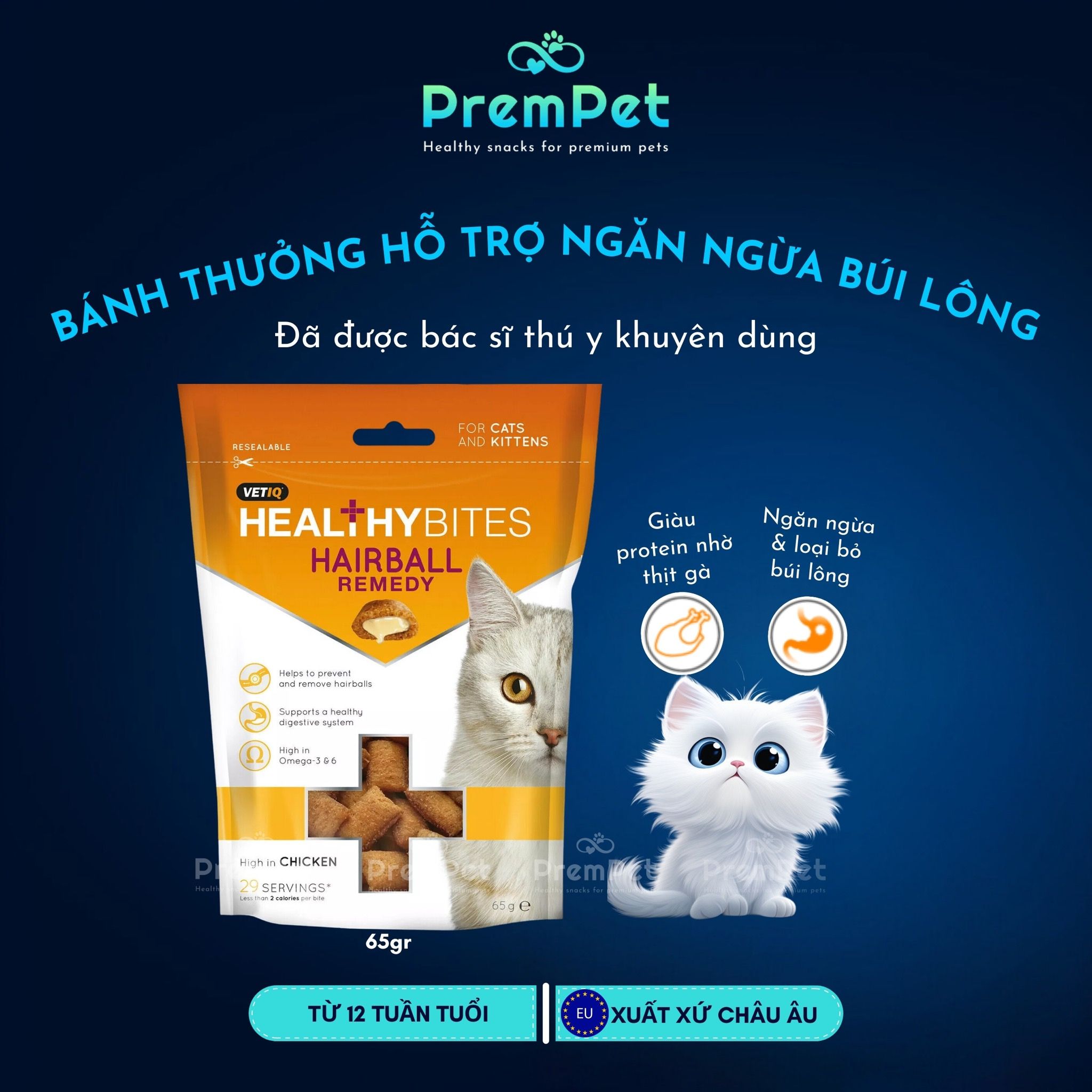 Combo Nhuận Tràng - Tiêu Búi Lông cho Mèo từ 6 tháng tuổi