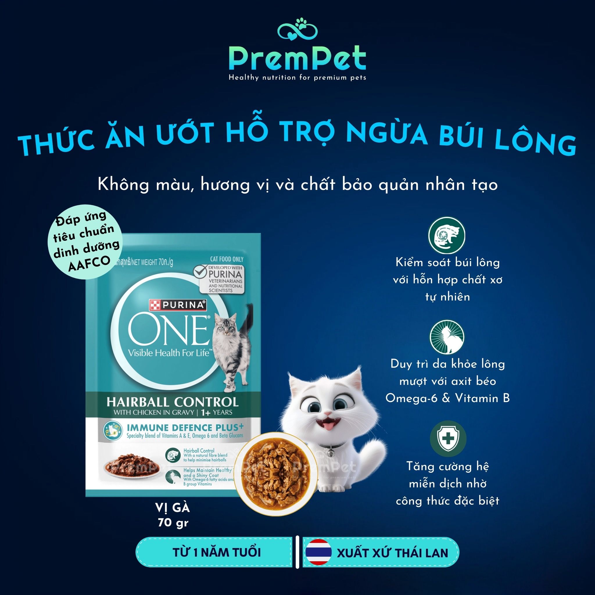 Combo Sạch Búi Lông - Khỏe Dạ Dày cho Mèo Trưởng Thành