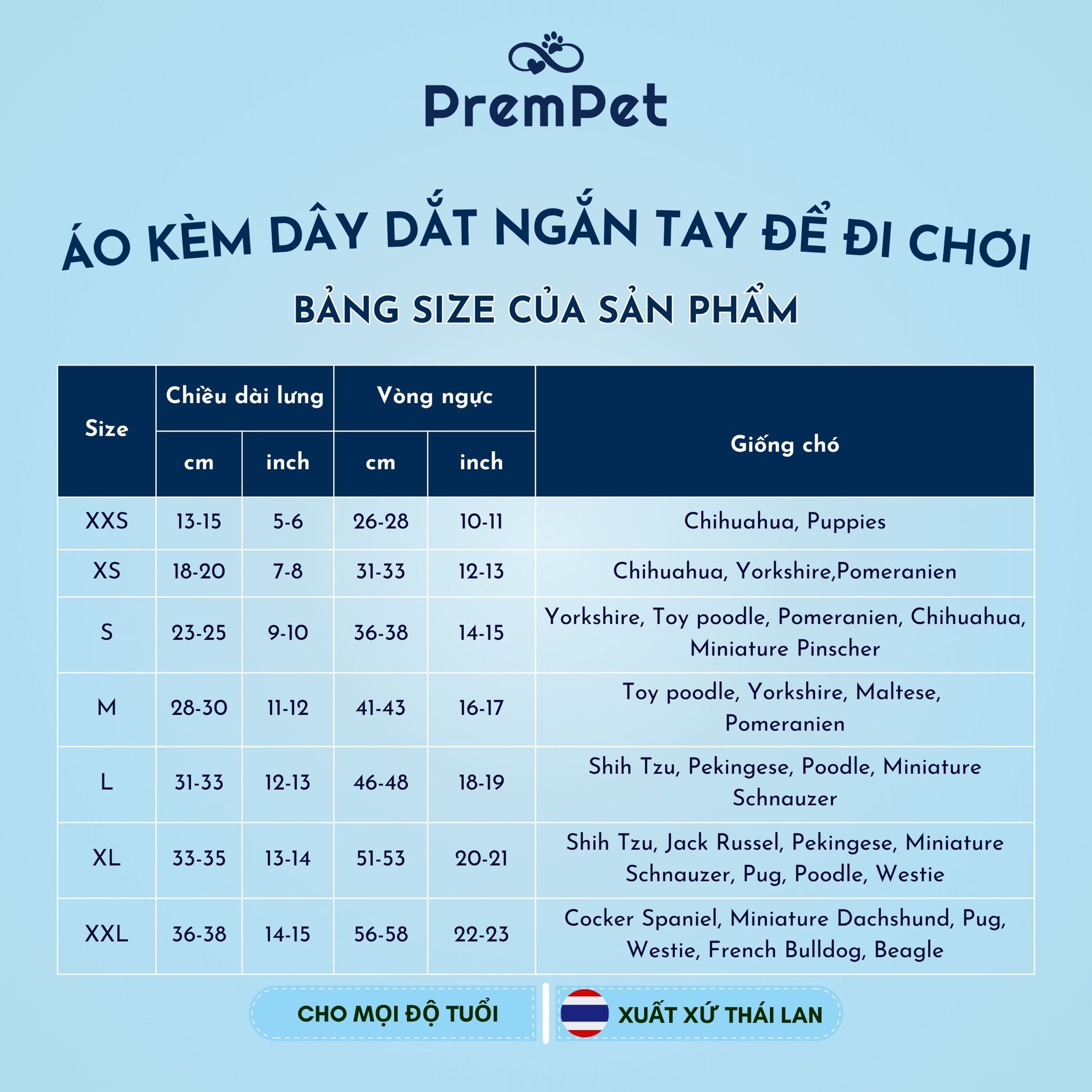 Áo kèm Dây Dắt - DoggyDolly - Ngắn Tay Đi Chơi - cho Chó nhỏ - Size S M L - Màu Xanh Nhạt