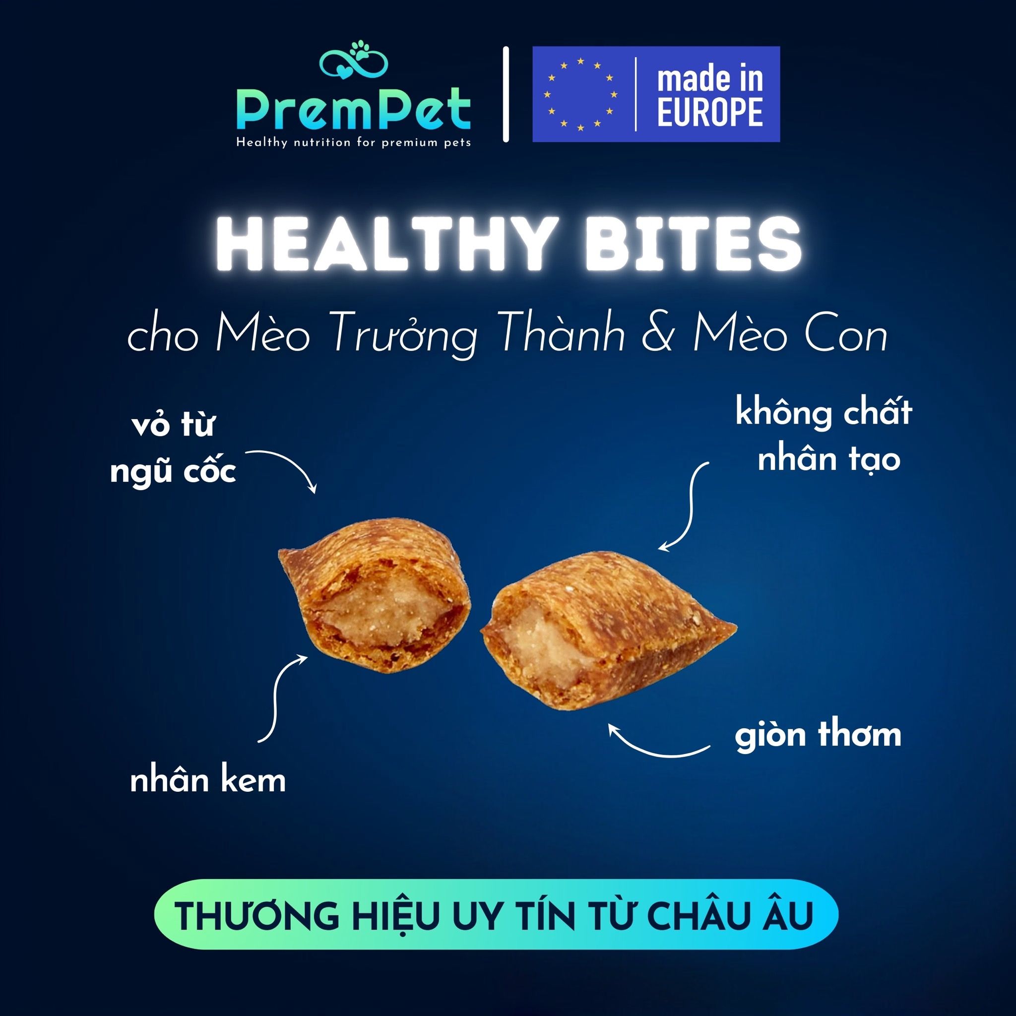 Bánh Thưởng - Healthy Bites - Chăm Sóc Hệ Tiết Niệu - cho Mèo & Mèo con - Túi 65g