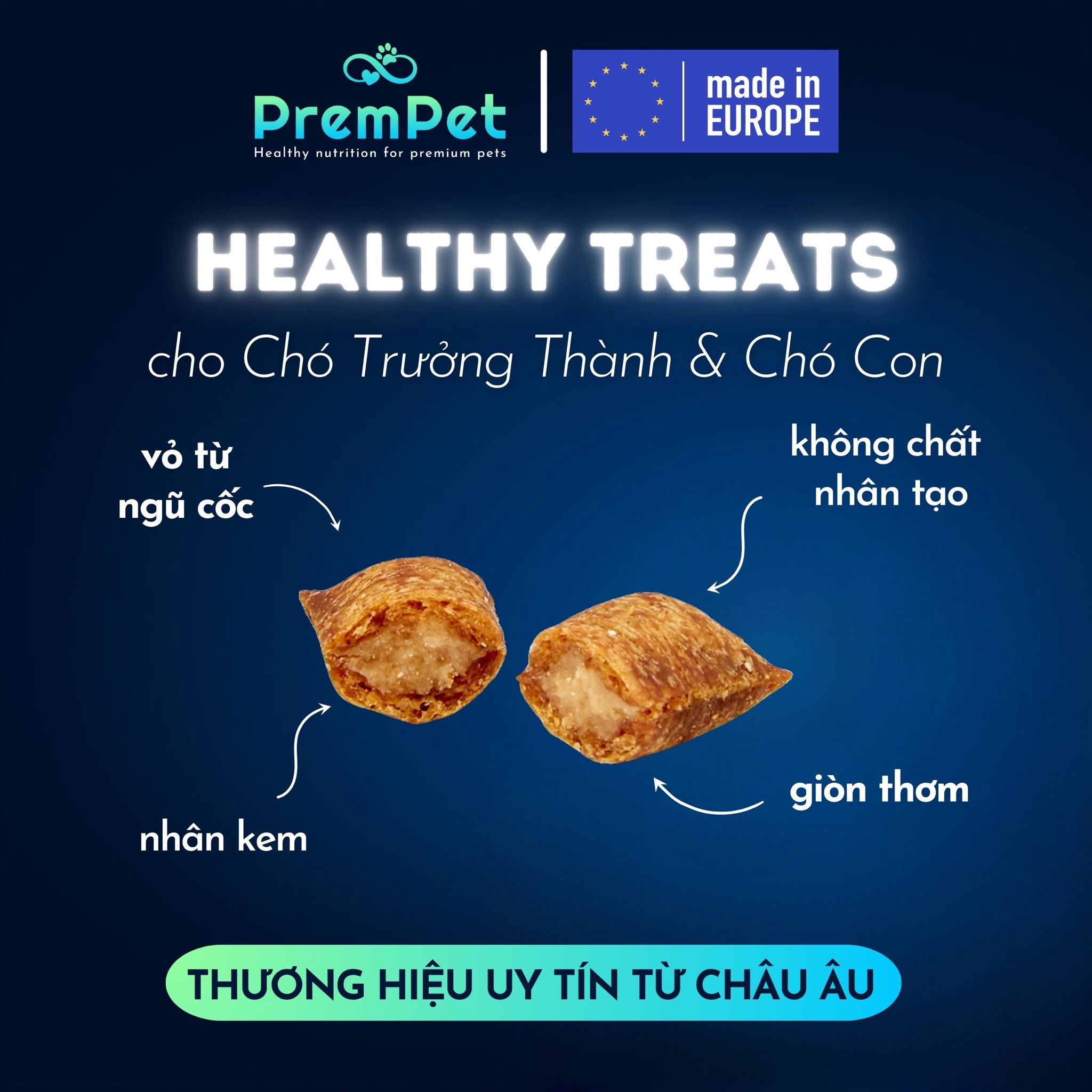 Bánh Thưởng - Healthy Treats - Nuôi Dưỡng Da Lông Bóng Khoẻ - cho Chó - Túi 70g