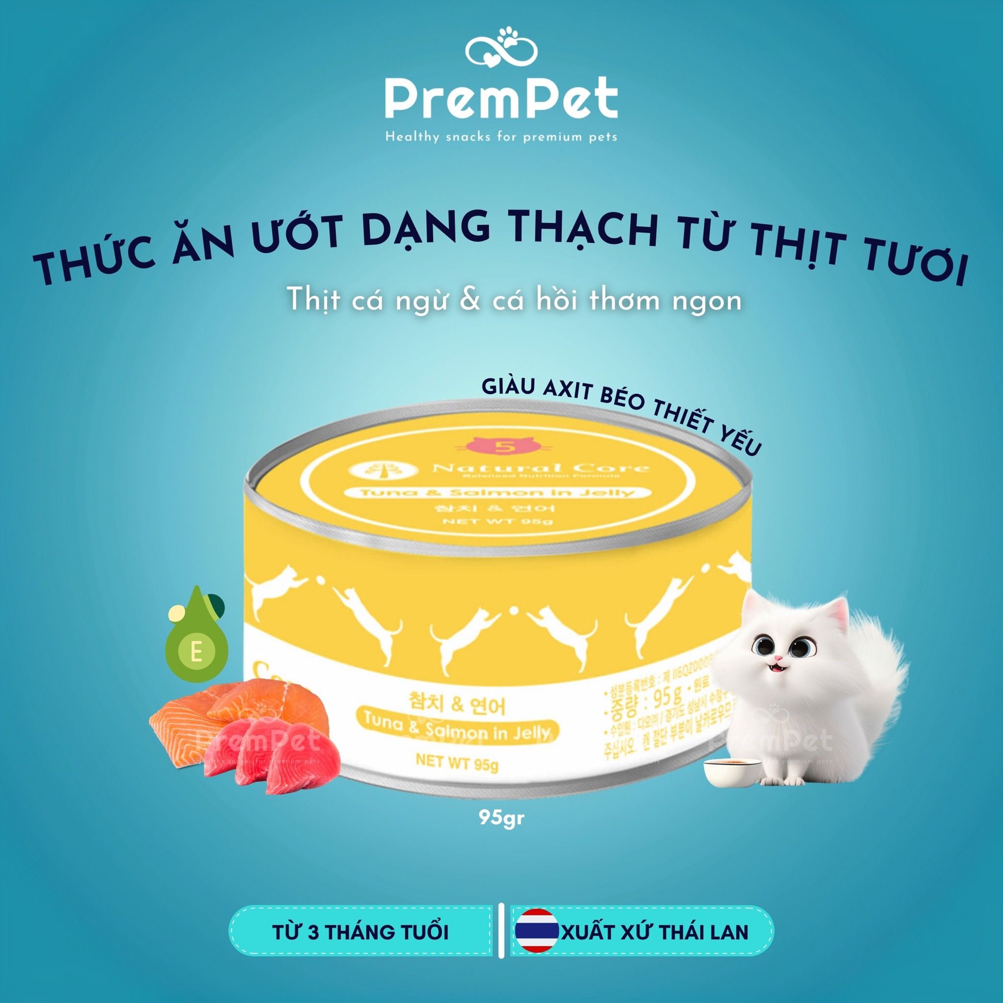 Pate - Natural Core - Vị Gà & Cá - cho Mèo - Hộp 95g