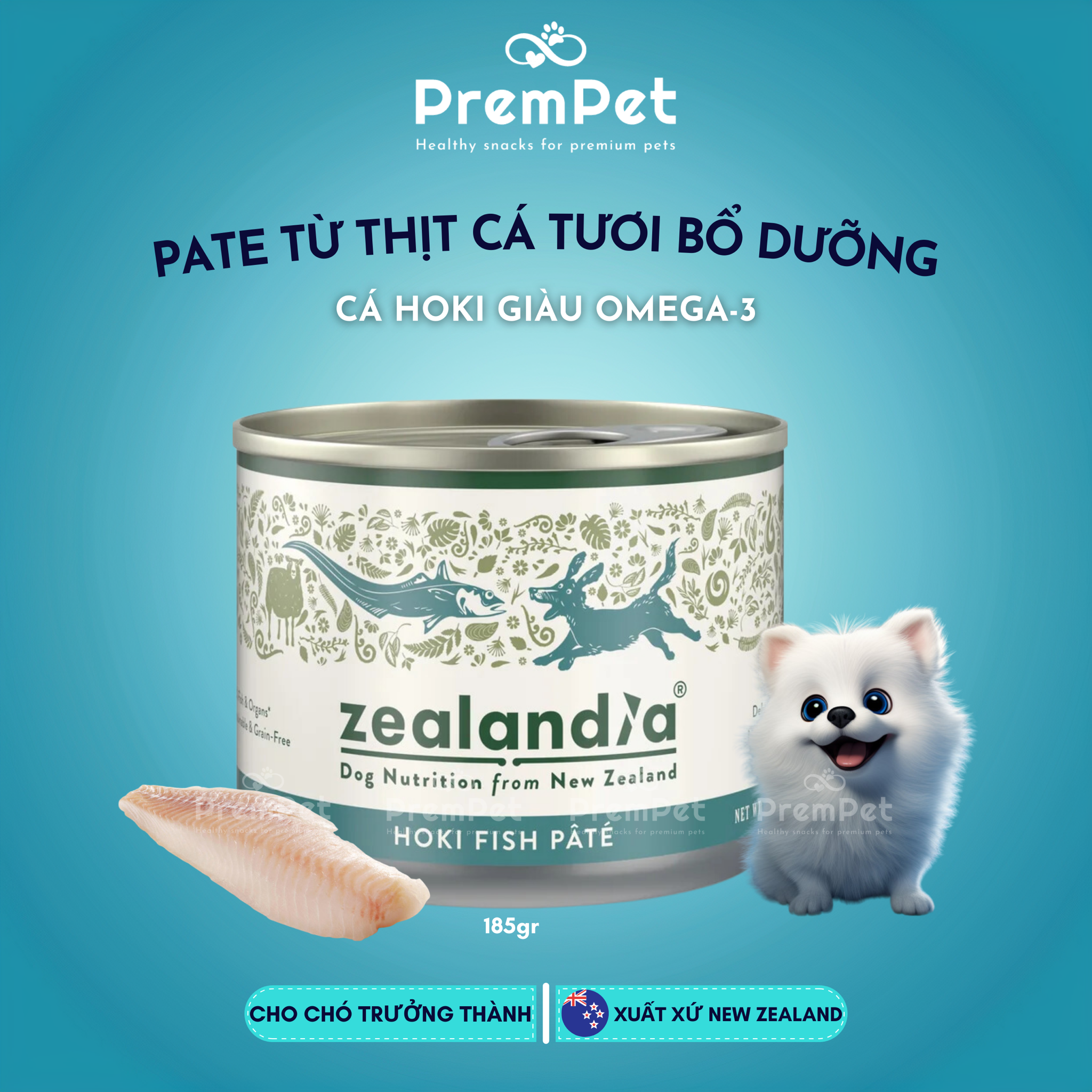 Pate - Zealandia - Từ Thịt & Cá Tươi - cho Chó - Hộp 185g
