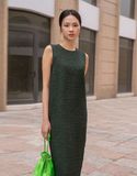  Đầm Dressmate tubi xanh rêu 