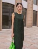 Đầm Dressmate tubi xanh rêu