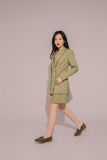 Đầm 2 dây vải xéo sọc caro