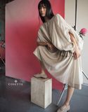 Đầm form rộng bèo thân xám