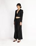 Áo vest ngắn đen