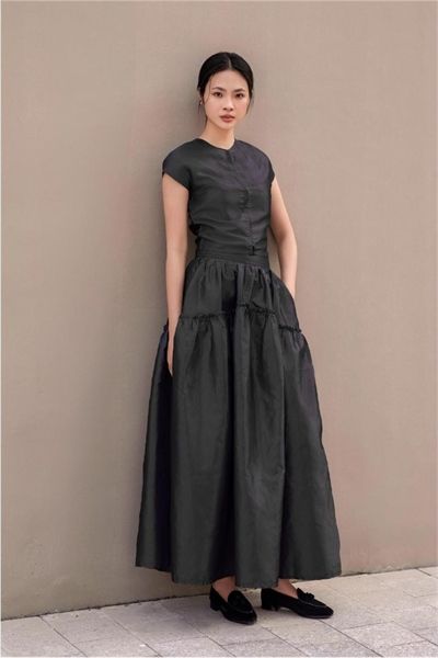 Áo Nov23 Taffeta đen