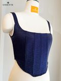 Áo 2 dây gọng sườn xanh đen