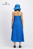 Đầm Lily Mixxx form A xanh cobalt