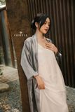 Áo kimono xanh xám