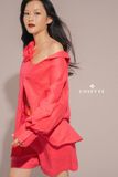 Quần short linen đỏ