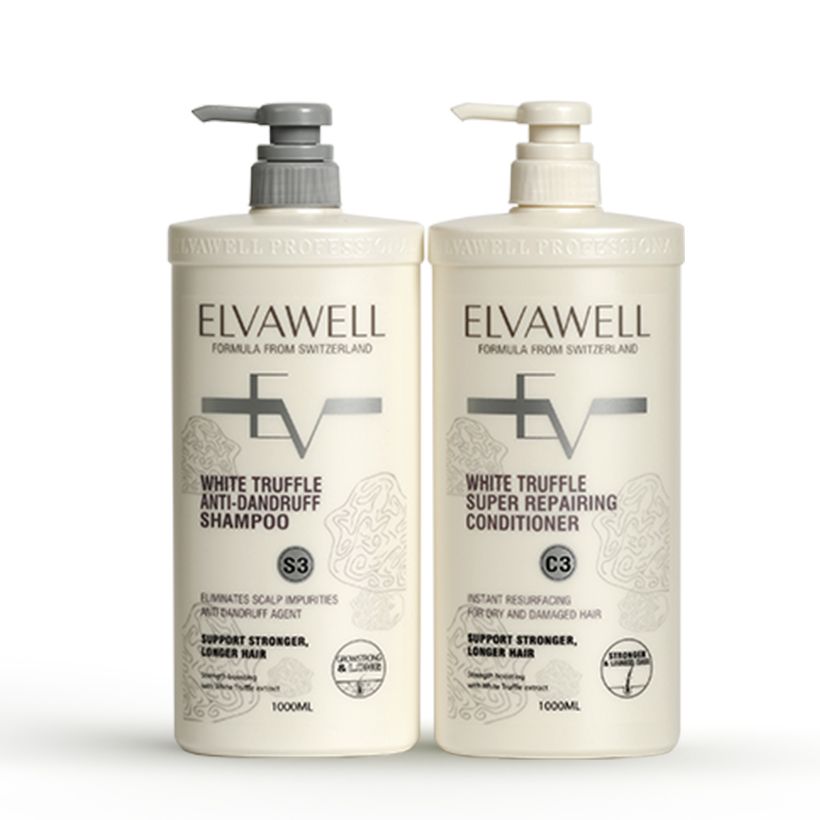 (1000ml) Cặp dầu gội giảm gàu siêu suôn mượt Elvawell