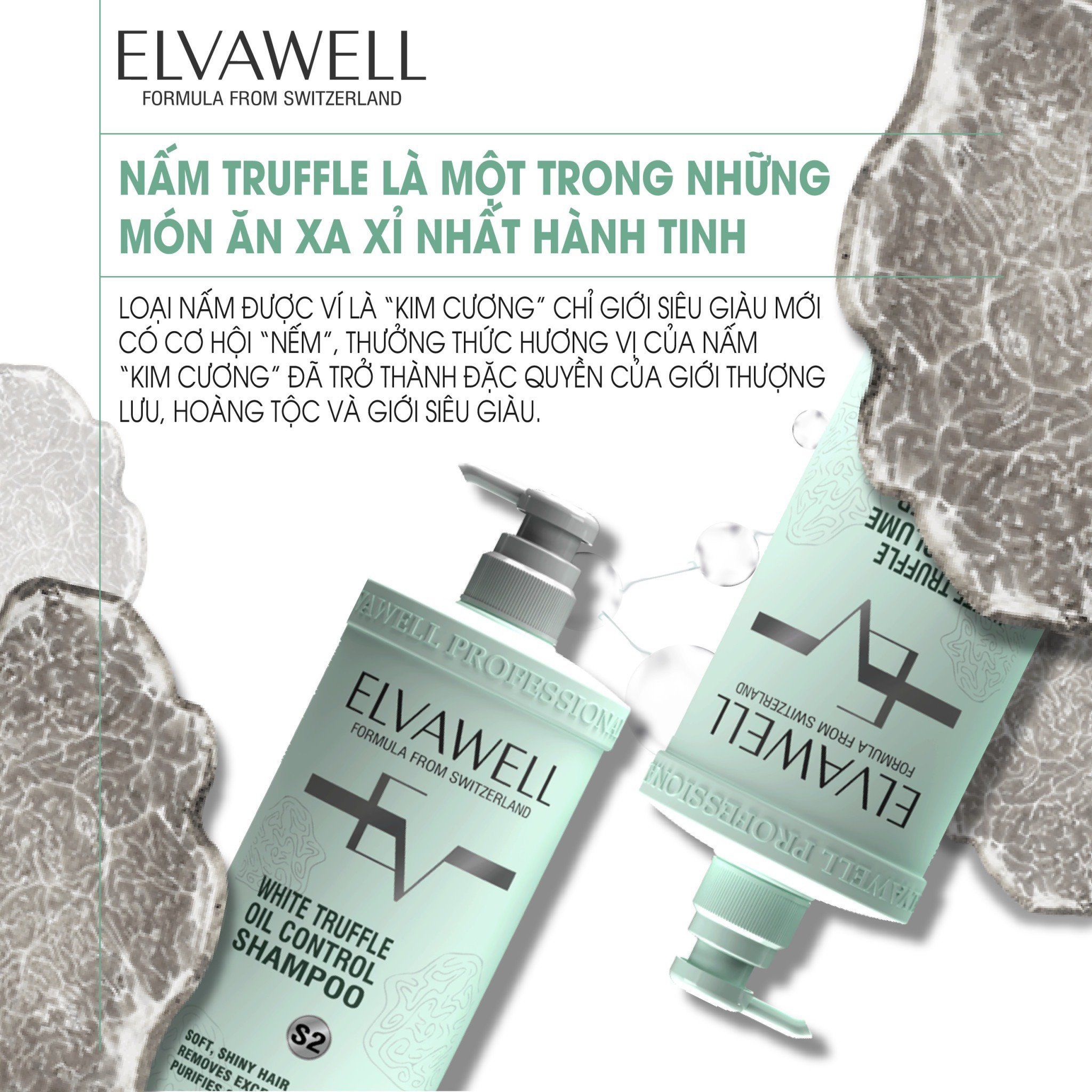 Dầu xả giảm rụng tóc sạch dầu bết Elvawell 500ml