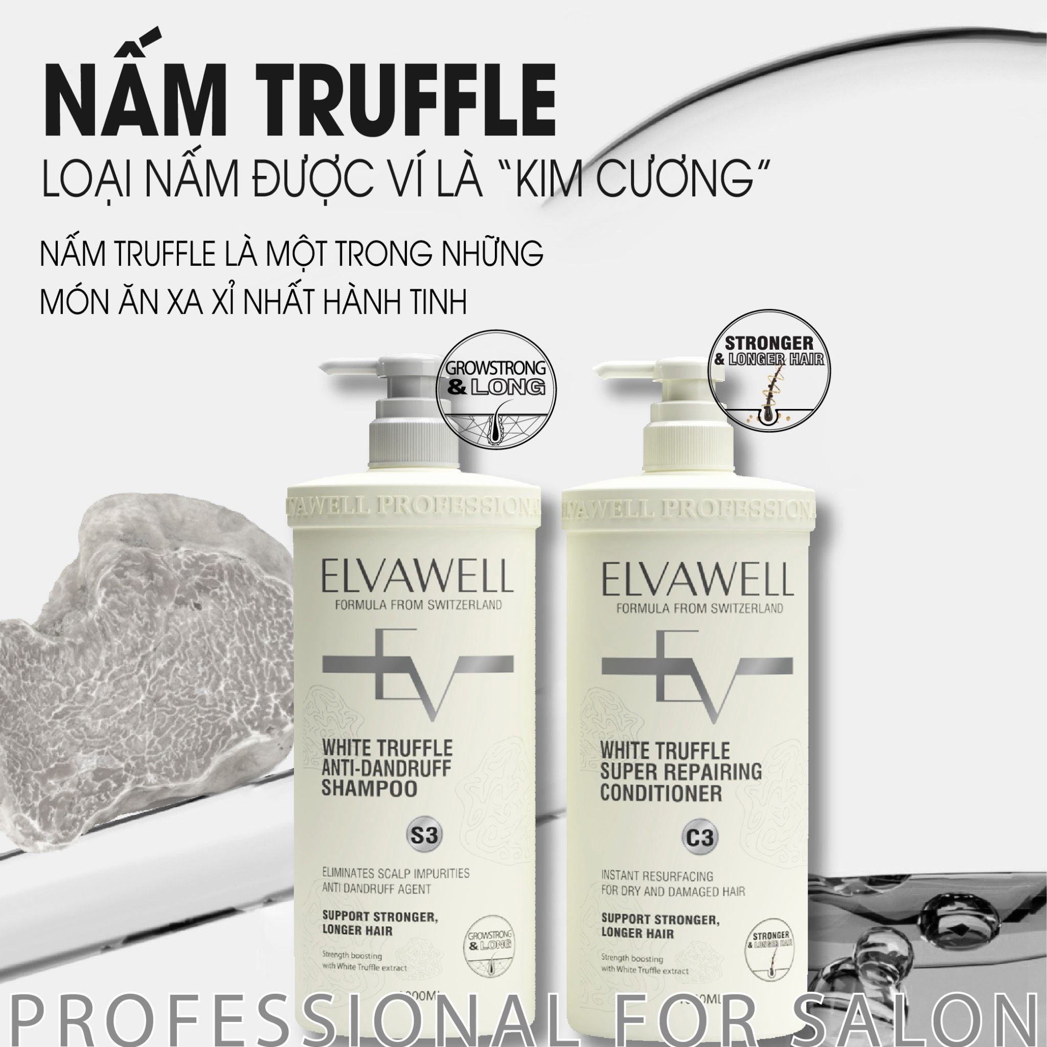 Dầu xả giảm gàu siêu suôn mượt Elvawell 500ml