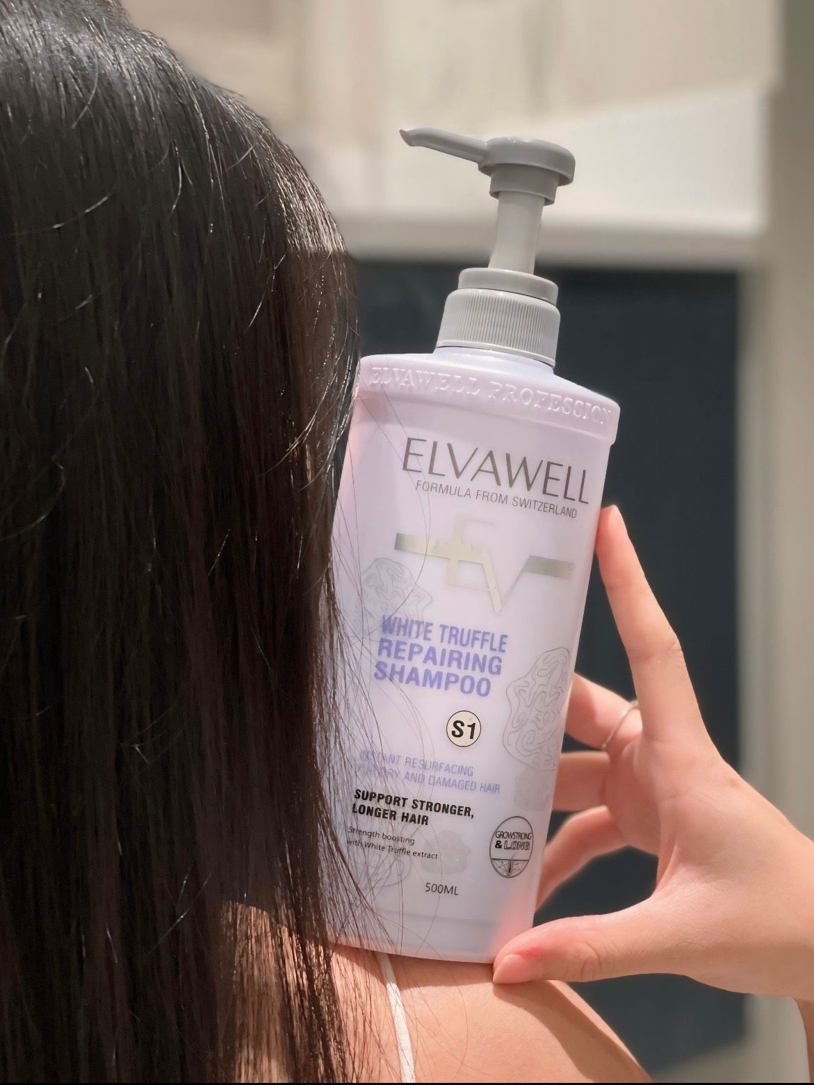 Dầu gội phục hồi hư tổn siêu suôn mượt Elvawell 500ml