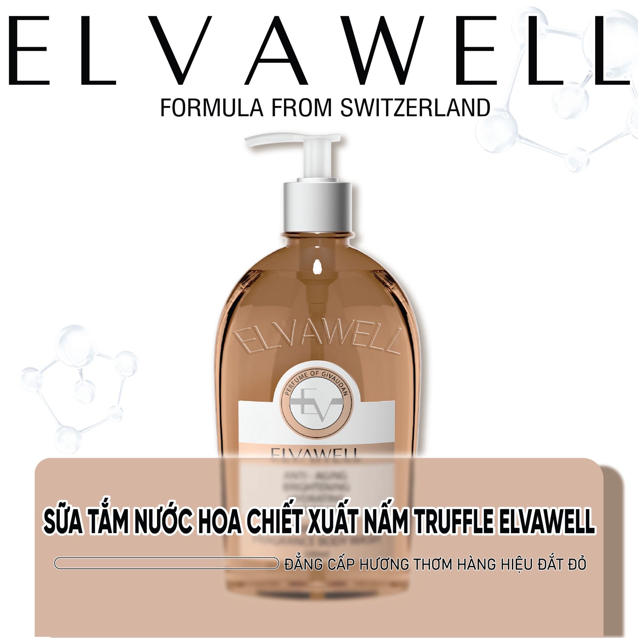 Sữa tắm nước hoa nuôi dưỡng cấp ẩm Elvawell (500ml) - Sữa tắm Amino Acid Elvawell - Miss Wonder
