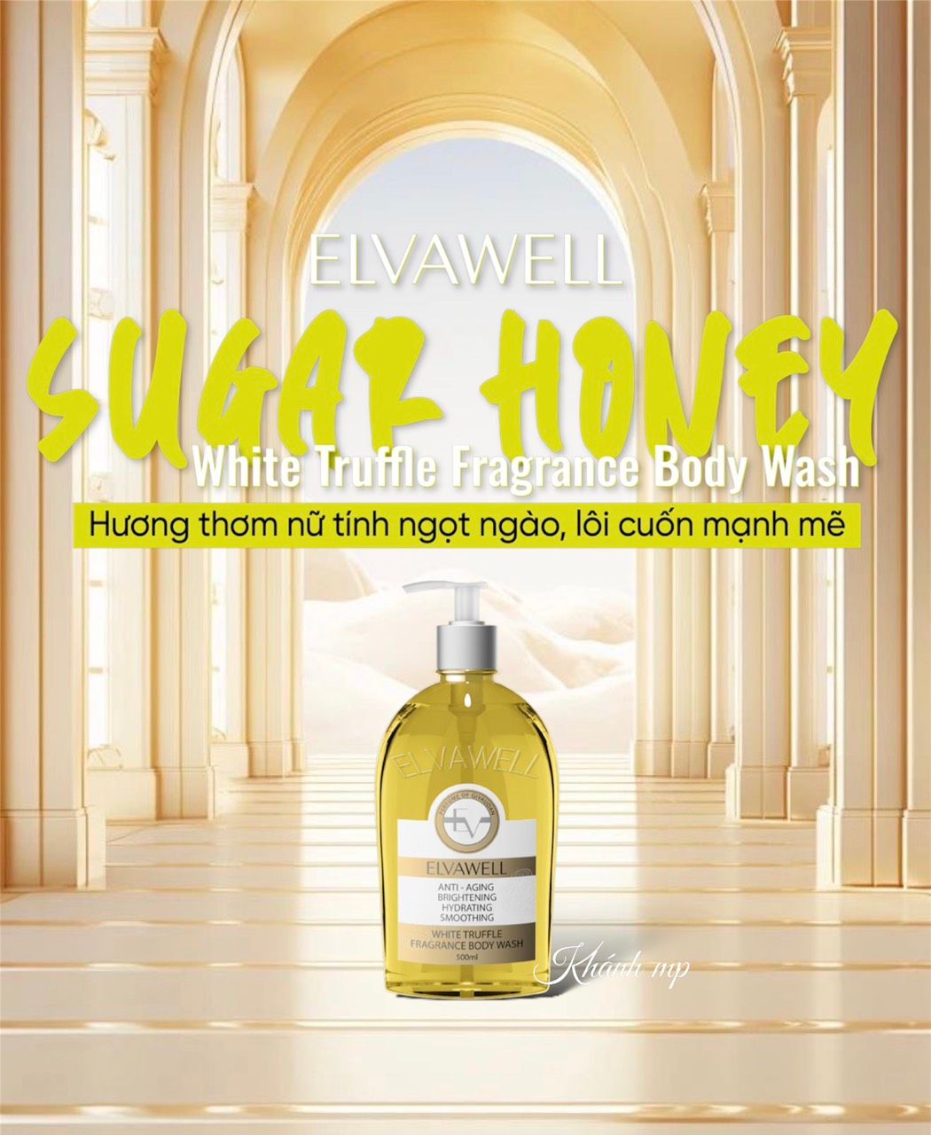 Sữa tắm nước hoa nấm Truffle Elvawell (500ml) - Sữa tắm White Truffle Elvawell - Sugar Honey