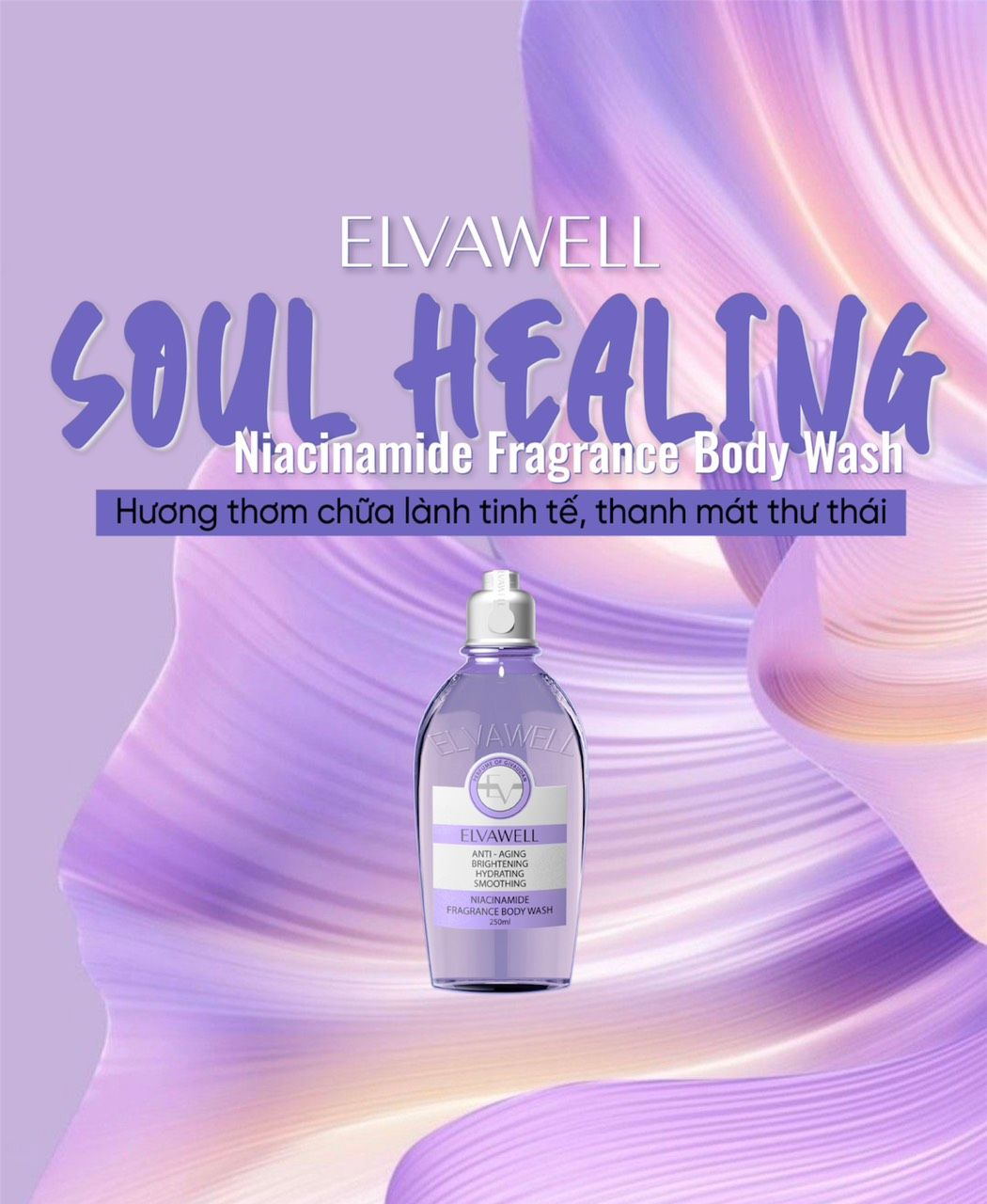 Sữa tắm nước hoa trắng da Niacinamide Elvawell (250ml) - Sữa tắm Niacinamide Elvawell - Soul Healing