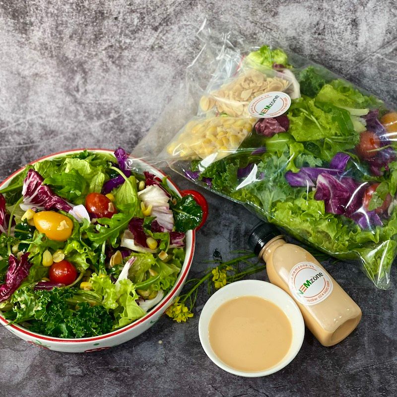  Salad mix 5 loại rau hữu cơ 