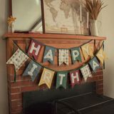 Dây treo chữ trang trí sự kiện, sinh nhật/ DIY Fabric Happy Birthday, Event