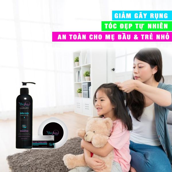  Dầu Gội Thảo Dược S'heskin đậm đặc - 100% tự nhiên - không hoá chất - Hủ 25ml dùng thử 