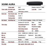 Máy chiếu Xgimi A2 (Xgimi Aura) – Máy chiếu siêu gần thông minh Laser 4K UHD, công nghệ DLP 3D, độ sáng cao 2.400 ansi