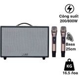 Loa Acnos CS3600, Bass 25cm, công suất 200W, Bluetooth 5.0, Aux, Optical, Kèm 2 Tay Mic