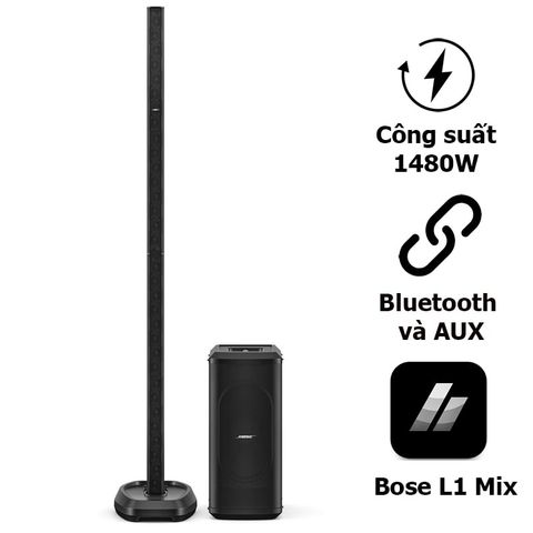 Bộ Loa Bose L1 PRO32 SUB2, Công Suất 1480W, Phủ âm 180 độ, Bluetooth, Mic, Guirtar